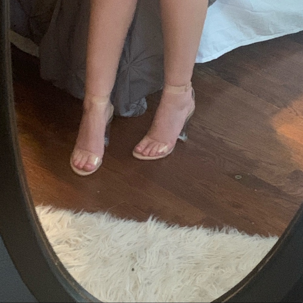 STEVE MADDEN CLEAR SEXY STRAPPY HEELS - Picture 6 of 12